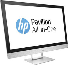 Моноблок HP Pavilion 27-r006ur Blizzard White 2MJ66EA (Intel Core i3-7100T 3.4 GHz/8192Mb/1000Gb+16Gb SSD/DVD-RW/AMD Radeon 530 2048Mb/Wi-Fi/Bluetooth/Cam/27.0/1920x1080/Windows 10 Home 64-bit)