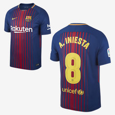 Мужское футбольное джерси 2017/18 FC Barcelona Stadium Home (Andres Iniesta) Nike