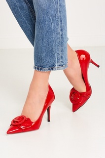 Красные лакированные туфли с пряжкой What FOR