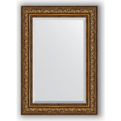 Зеркало с фацетом в багетной раме Evoform Exclusive 70x100 см, виньетка состаренная бронза 109 мм (BY 3453)