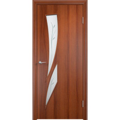 Дверь VERDA Тип С-2(Ф) остекленная 2000х700 МДФ финиш-пленка Итальянский орех