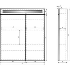 Зеркальный шкаф Dreja Uni 70 (99.9002)