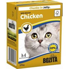 Консервы BOZITA Chunks in Jelly with Minced Chicken кусочки в желе с рубленной курицей для кошек 370г (4957)