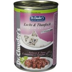 Консервы Dr.Clauders Salmon & Tuna in Delicate Sauce с лососем и тунцом кусочки в соусе для кошек 415г