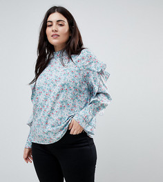 Блузка с цветочным принтом Influence Plus - Синий