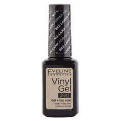 Лак для ногтей `EVELINE` VINYL GEL 2 IN 1 тон 203 (без использования лампы) 12 мл