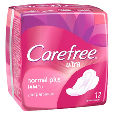 Прокладки ультратонкие `CAREFREE` ULTRA Normal Plus 12 шт