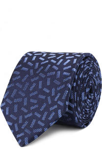Шелковый галстук с узором HUGO