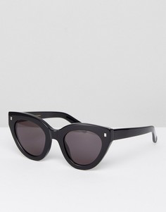 Черные солнцезащитные очки кошачий глаз Monokel Eyewear Neko - Черный