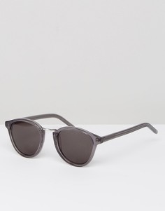 Солнцезащитные очки в круглой серой оправе Monokel Eyewear Nalta - Серый