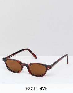 Квадратные солнцезащитные очки в черепаховой оправе Reclaimed Vintage Inspired эксклюзивно для ASOS - Коричневый