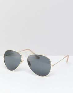 Золотистые солнцезащитные очки-авиаторы Reclaimed Vintage Inspired эксклюзивно для ASOS - Золотой