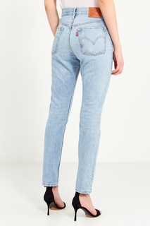 Голубые выбеленные джинсы 501 SKINNY LOVEFOOL Levis