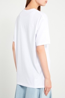 Белая футболка с контрастной вышивкой Artem Krivda