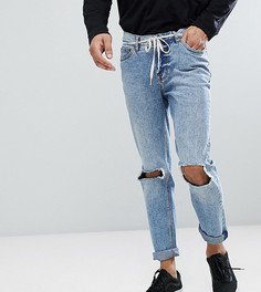 Узкие джинсы с дырками на коленях Cheap Monday TALL Sonic - Синий