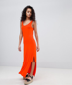 Трикотажное платье макси Vila - Оранжевый