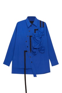 Синяя рубашка с большими карманами Yuzhe Studios