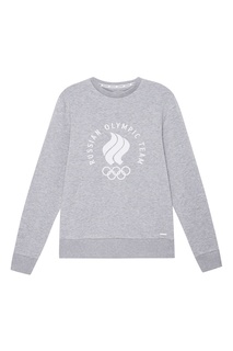 Серый свитшот с олимпийской символикой Zasport