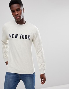 Свитшот с принтом New York Selected Homme - Белый