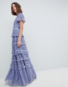 Платье макси с высоким воротом Needle & Thread - Фиолетовый