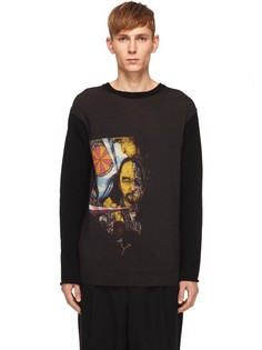 Фактурный джемпер из шерсти с принтом Yohji Yamamoto