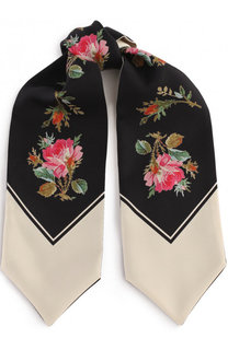 Шелковый шарф-бандо с цветочным принтом Gucci