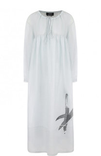 Однотонное платье-миди свободного кроя с принтом CALVIN KLEIN 205W39NYC