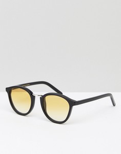 Солнцезащитные очки в круглой черной оправе Monokel Eyewear Nalta - Черный