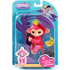 FINGERLINGS Интерактивная обезьянка БЕЛЛА (розовая), 12см (3705A)