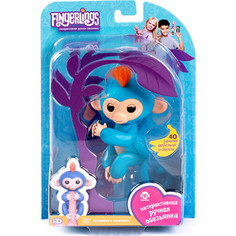 FINGERLINGS Интерактивная обезьянка БОРИС (синяя), 12см (3703A)