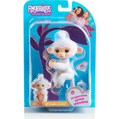 FINGERLINGS Интерактивная обезьянка ШУГАР (белая), 12 см (3763)