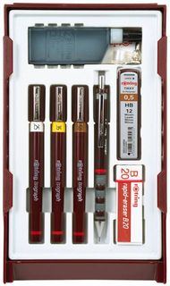 Набор рапидографов Rotring College Set S0699530 в компл.:0.25/0.35/0.5мм/аксессуары