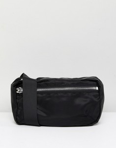 Нейлоновая сумка-кошелек на пояс Weekday - Черный