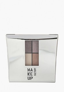 Тени для век Make Up Factory 4-х цветные Eye Colors тон 84 серый пурпур, серый, светло бежевый, молочный