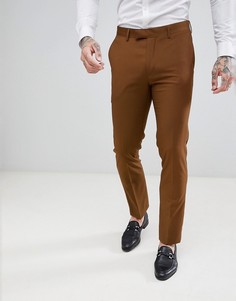 Узкие фактурные брюки Harry Brown - Коричневый