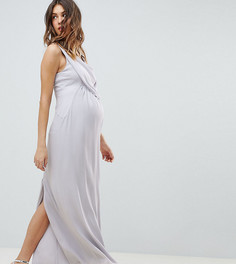 Эксклюзивное платье макси ASOS DESIGN Maternity - Серый