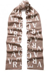 Шерстяной шарф с принтом Versace