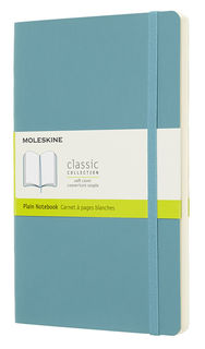 Блокнот Moleskine CLASSIC SOFT Large 130х210мм 192стр. нелинованный мягкая обложка голубой [qp618b35]