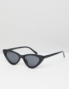 Солнцезащитные очки кошачий глаз Pieces - Черный