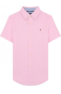 Хлопковая рубашка с воротником button down Polo Ralph Lauren