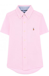 Хлопковая рубашка с воротником button down Polo Ralph Lauren