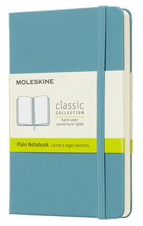 Блокнот Moleskine CLASSIC Pocket 90x140мм 192стр. нелинованный твердая обложка голубой [qp012b35]