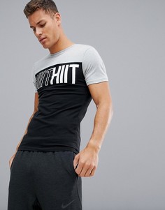 Черная футболка со вставкой HIIT - Черный