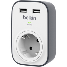 Сетевой фильтр Belkin 1 розетка/2xUSB, макс 306Дж (BSV103vf) 1 розетка/2xUSB, макс 306Дж (BSV103vf)