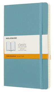 Блокнот Moleskine CLASSIC SOFT Large 130х210мм 192стр. линейка мягкая обложка фиксирующая резинка го [qp616b35]