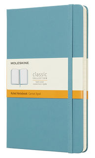 Блокнот Moleskine CLASSIC Large 130х210мм 240стр. линейка твердая обложка голубой [qp060b35]
