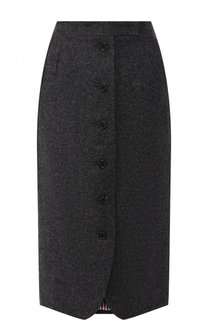 Шерстная юбка-миди на пуговицах Thom Browne