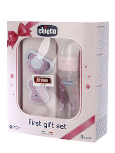 Набор Chicco Бутылочка Well-being 150ml Пустышка Physio 0+ Цепочка для пустышки Pink 00020711610000