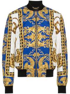куртка-бомбер с принтом в стиле барокко Versace