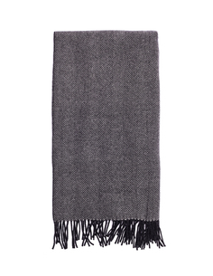 Черно-белый кашемировый шарф Yohji Yamamoto